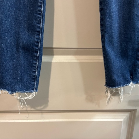 PAIGE Dark Blue Distressed Verdugo Fit  Skinny Jeans - Picture 2 of 9